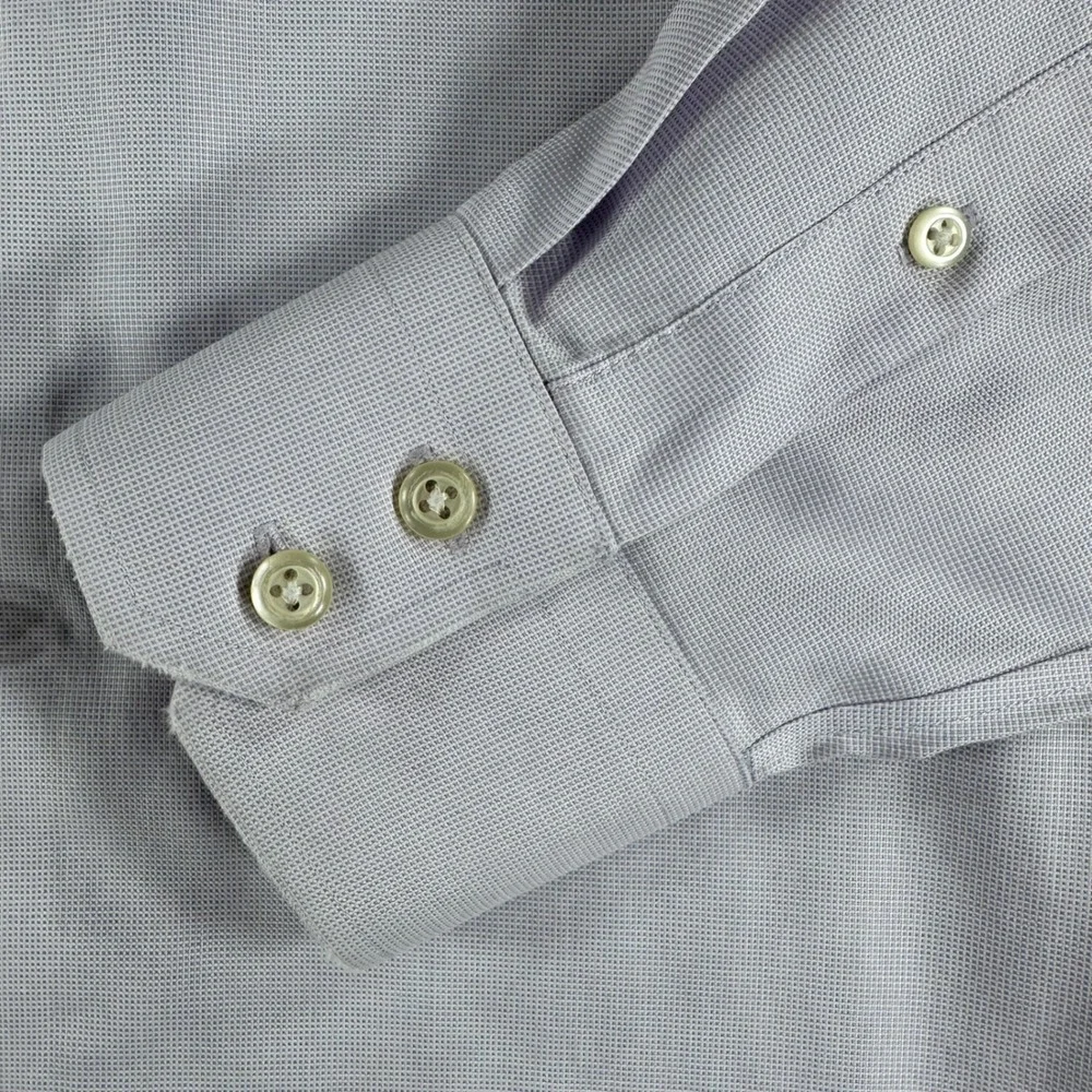 Banana Republic Dress Shirt Mens M Medium Lavender Non-Iron Slim Fit Long Sleeve